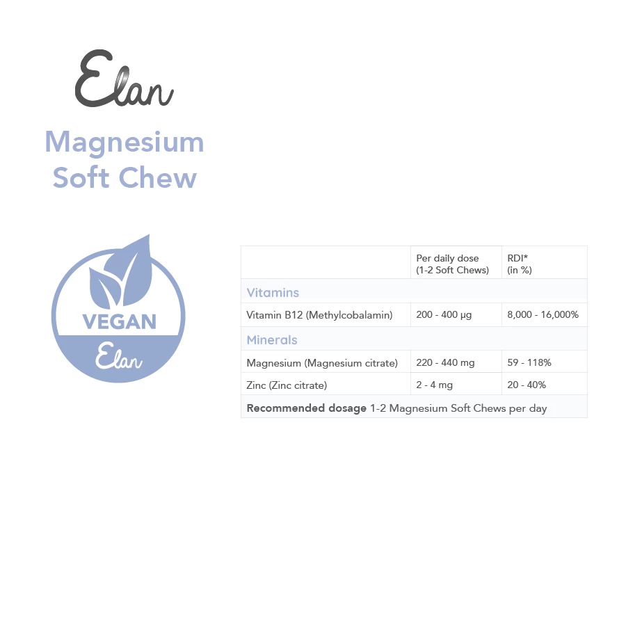 Elan Magnesium Soft Chew samenstelling